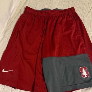 Nike Stanford Men's Cardinal Red and Charcoal Athletic Shorts